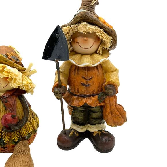 Scarecrow Shelf Sitter Figurine Set 3 Harvest Fall Thanksgiving Decor Charming - Picture 2 of 15